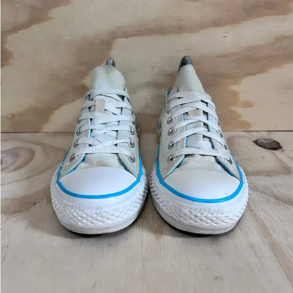 Converse All Star - CT Low Top Skate - Sneakers - White/Blue - Women's - 7
